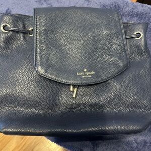 Kate Spade Navy Leather Backpack